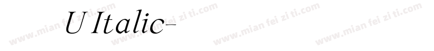 汉仪文润宋韵 U Italic字体转换